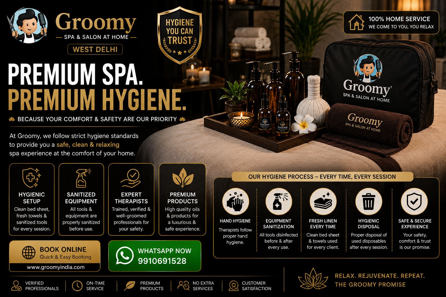 Premium spa hygiene and safety