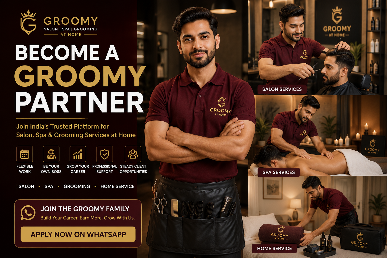Become a Groomy Partner salon spa makeup and grooming professional