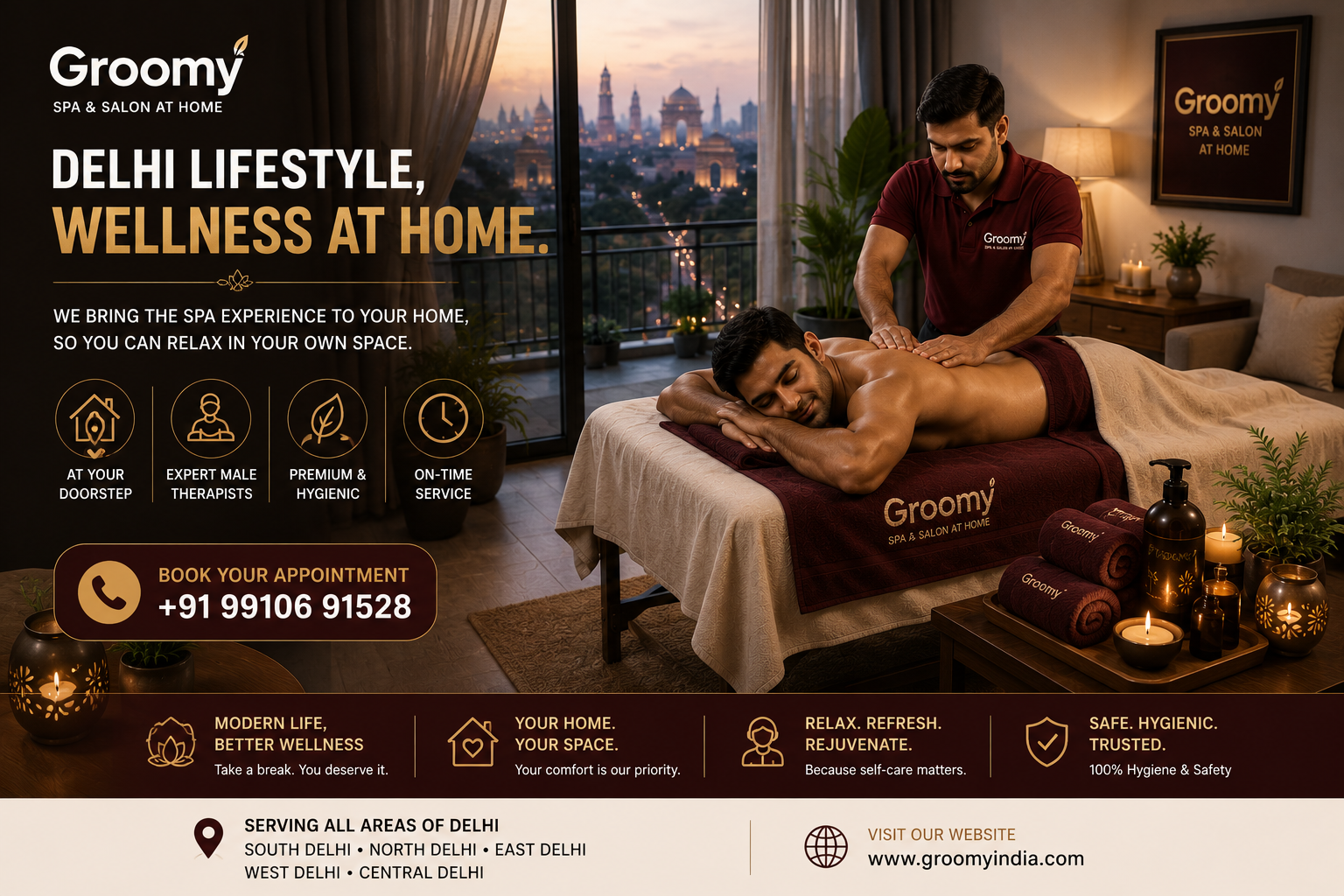 Relaxing home wellness lifestyle in Delhi