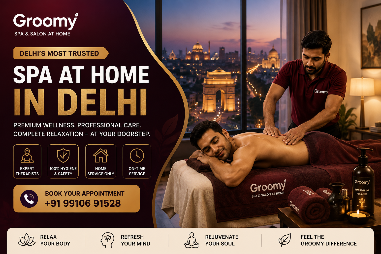 Premium spa at home in Delhi