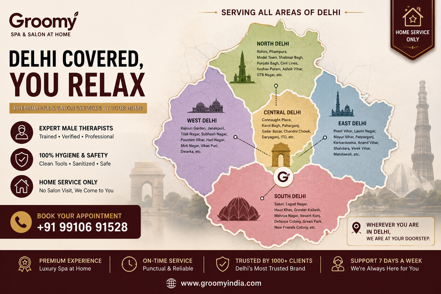 Professional spa service at home in Delhi