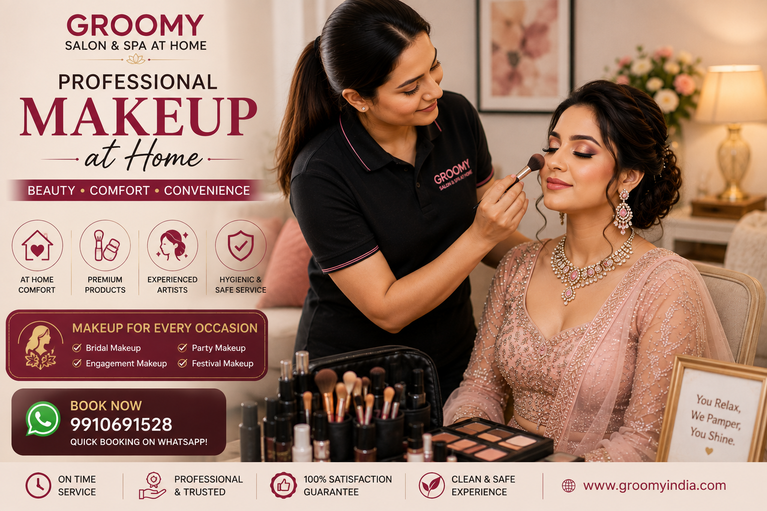 Makeup Home Service by Groomy