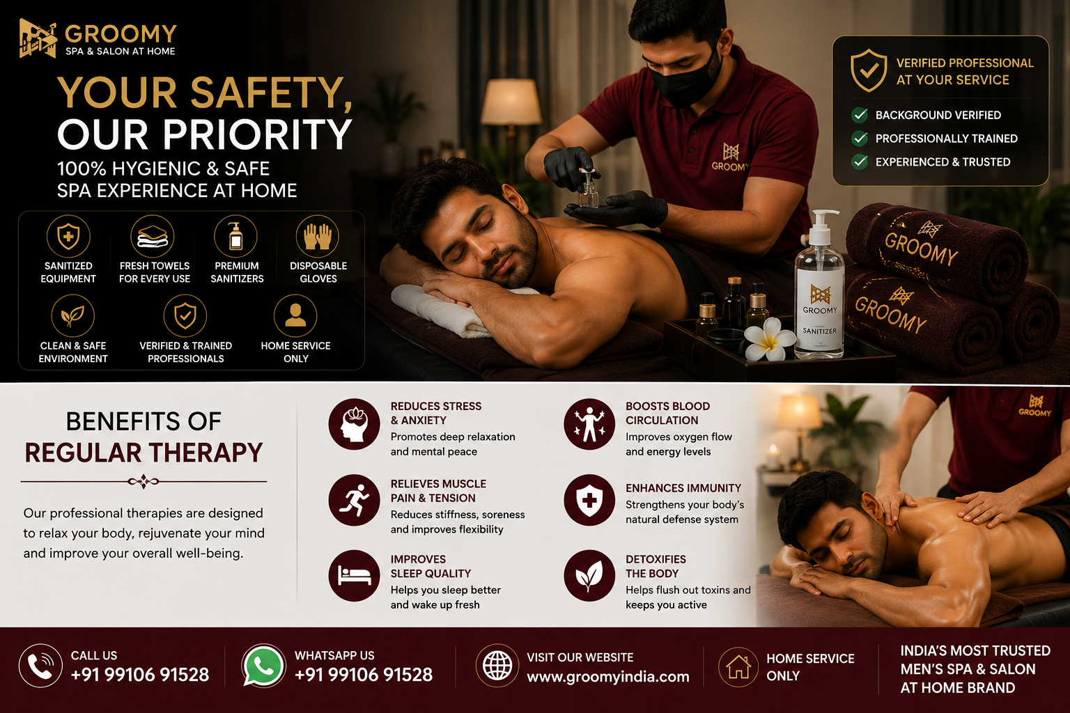 Hygienic and safe spa at home service in Gurugram
