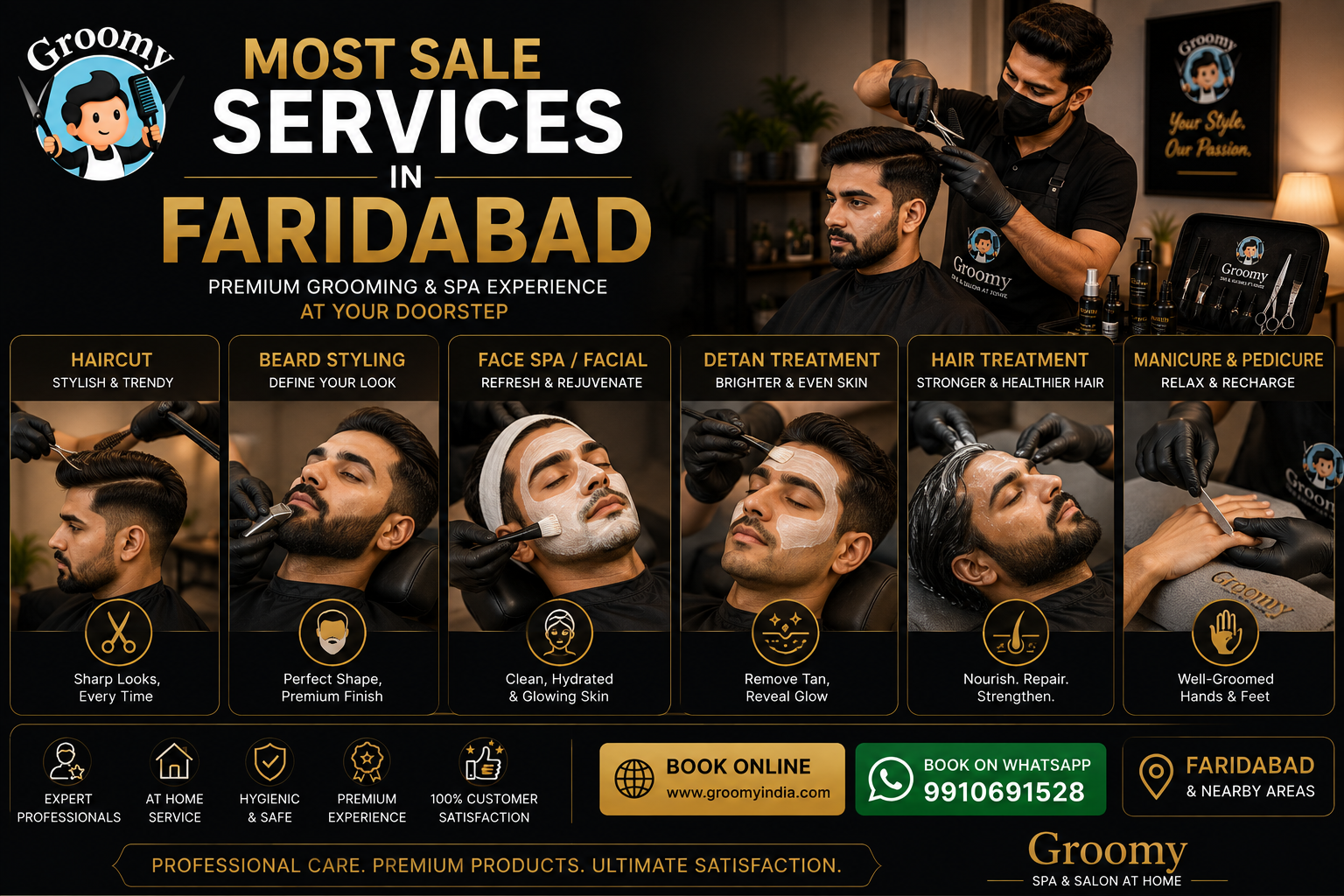 Popular salon services in Faridabad