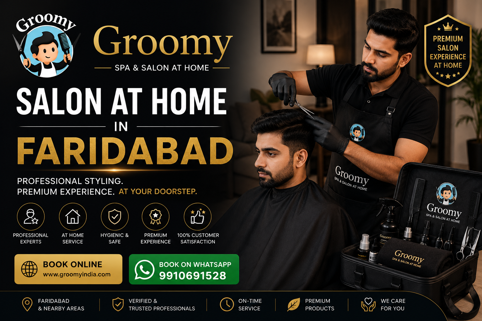 Salon at Home in Faridabad by Groomy