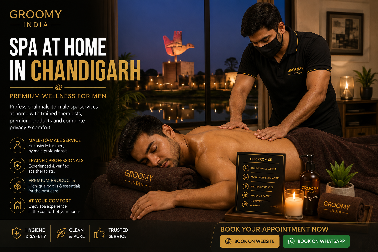 Professional male spa therapist in Chandigarh