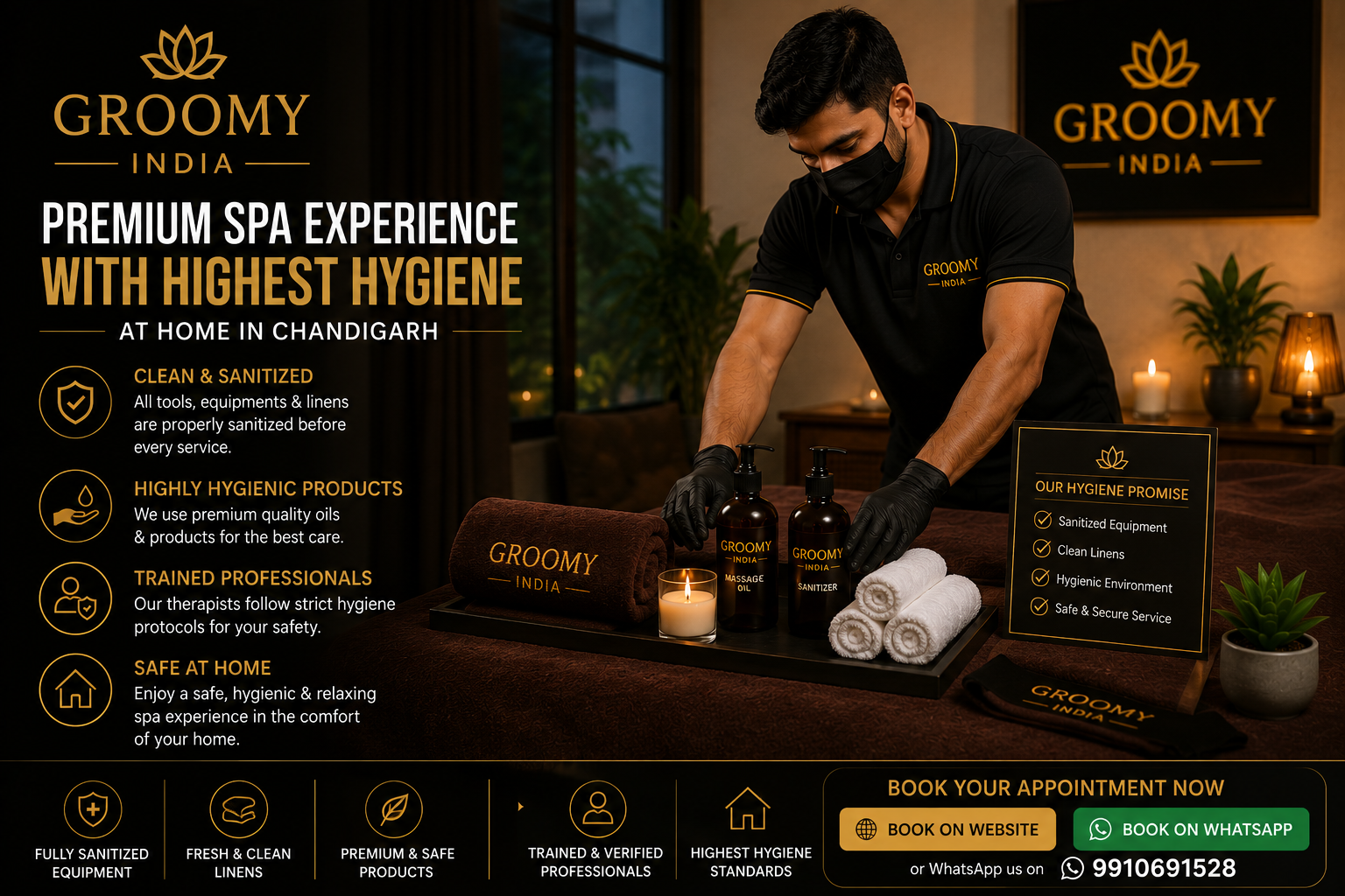 Premium spa hygiene and safety in Chandigarh
