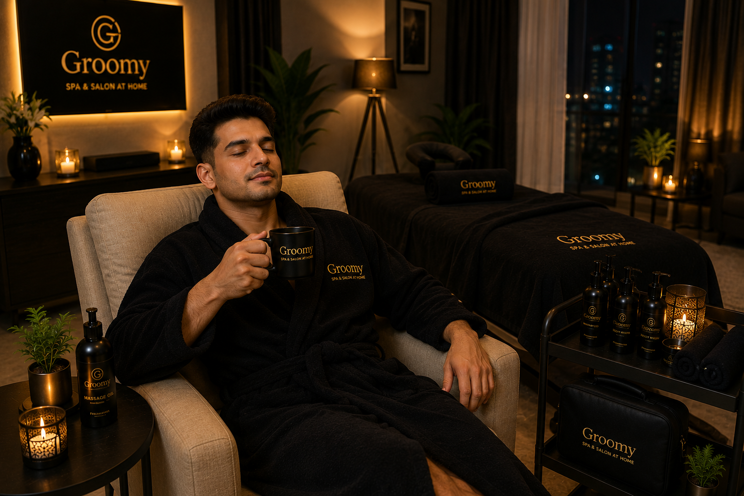 Groomy premium customer experience at home in East Delhi