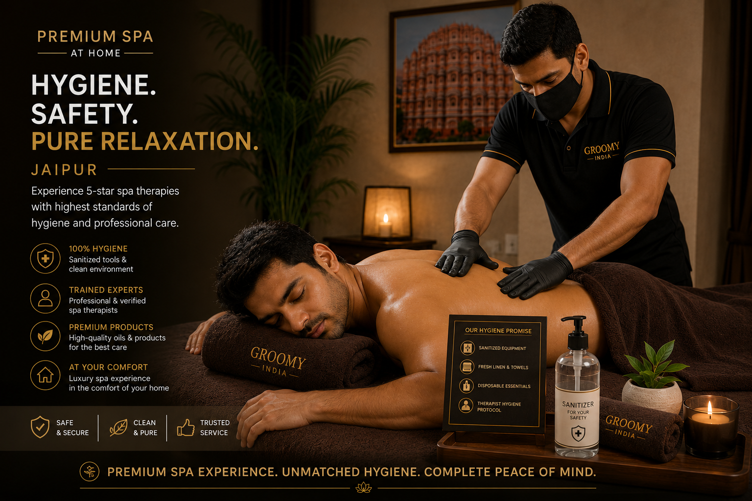 Premium spa hygiene and safety in Jaipur