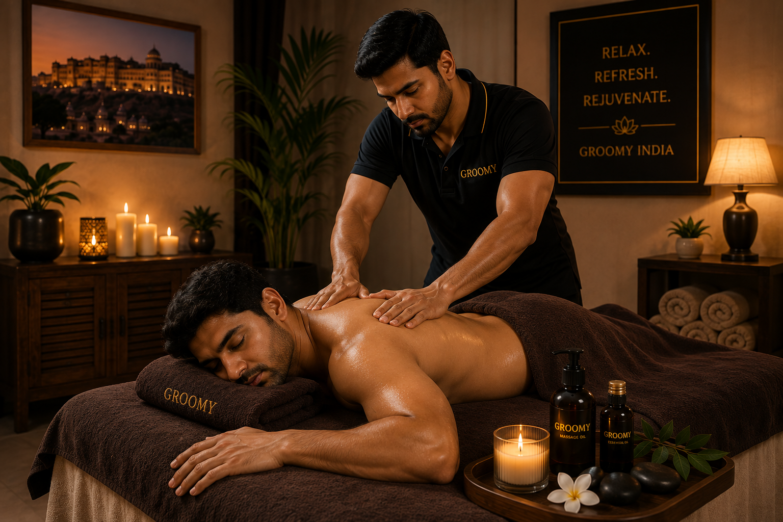 Professional massage experience at home in Jaipur