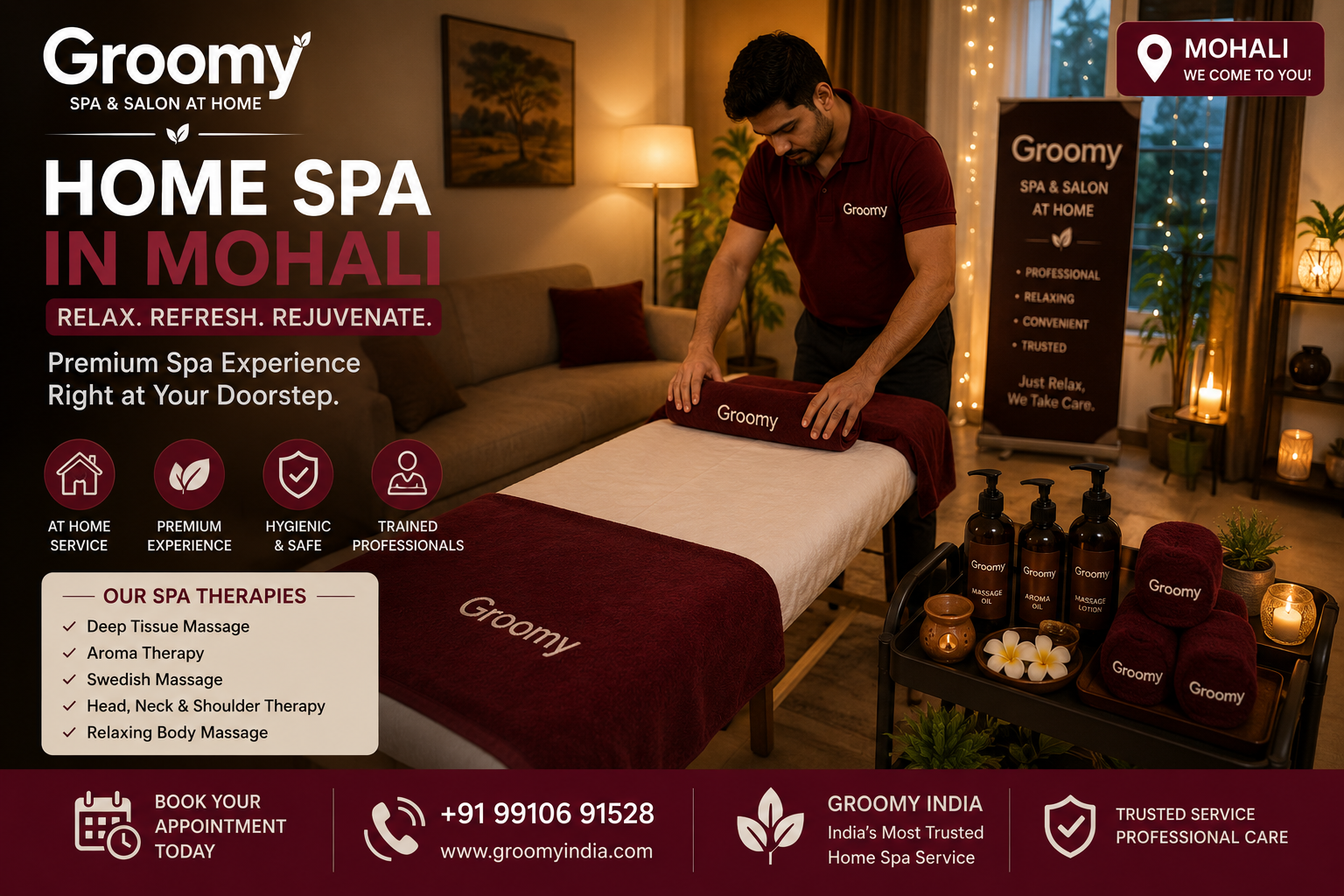Home spa ambience in Mohali