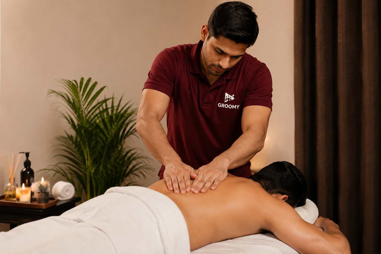 Professional male spa at home service in Noida