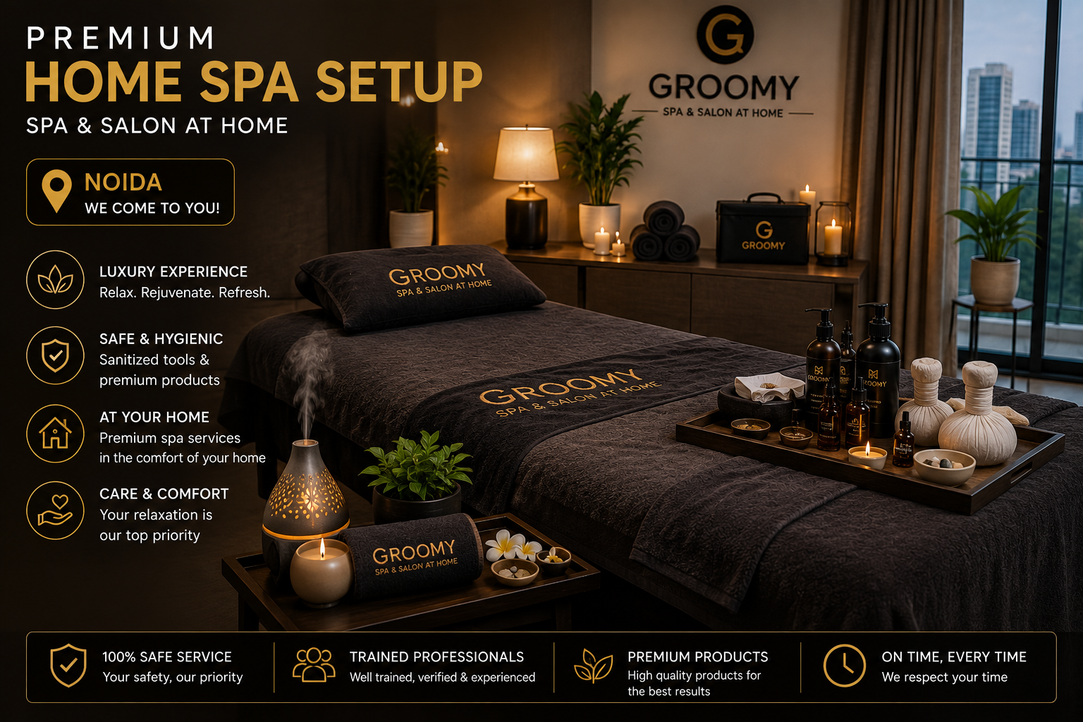 Premium home spa setup in Noida