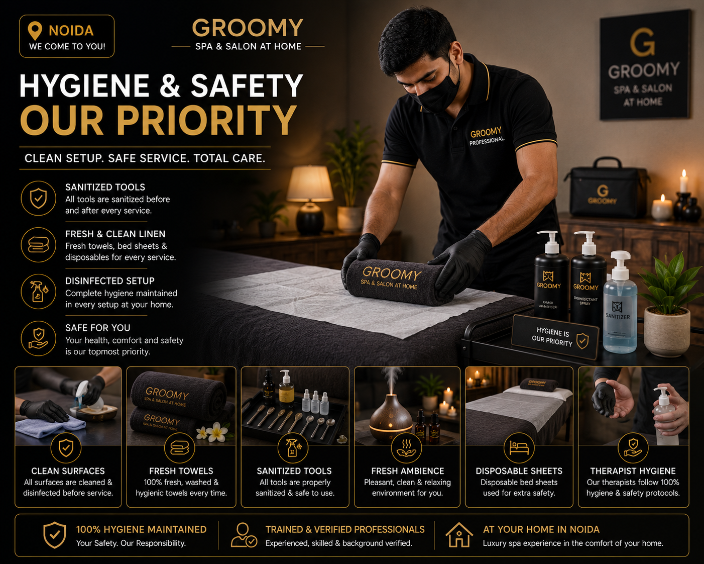 Premium spa hygiene and safety in Noida