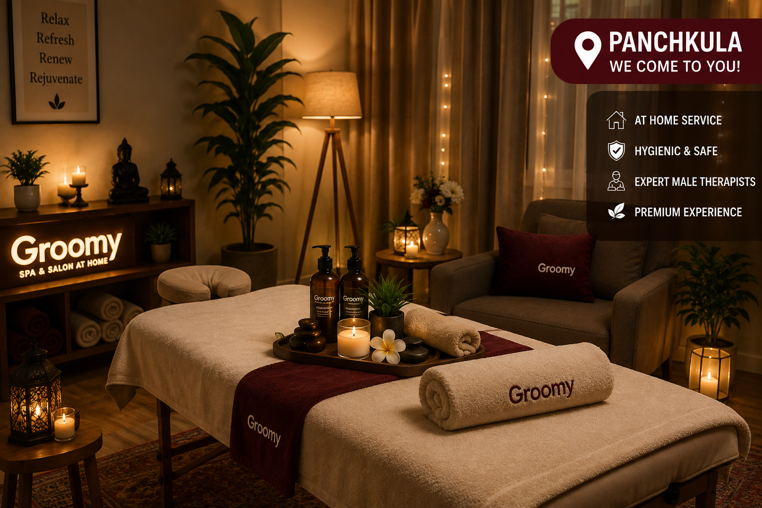 Premium home spa ambience in Panchkula